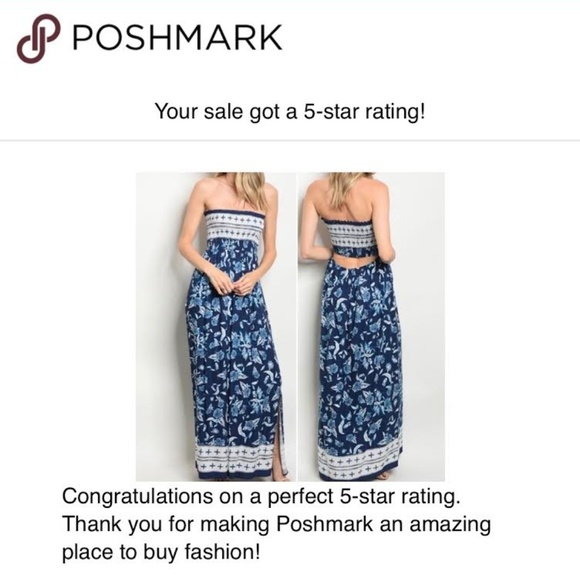 LAST1!  NAVY & WHITE MAXI WITH CUT OPEN BACK DRESS - Picture 4 of 5